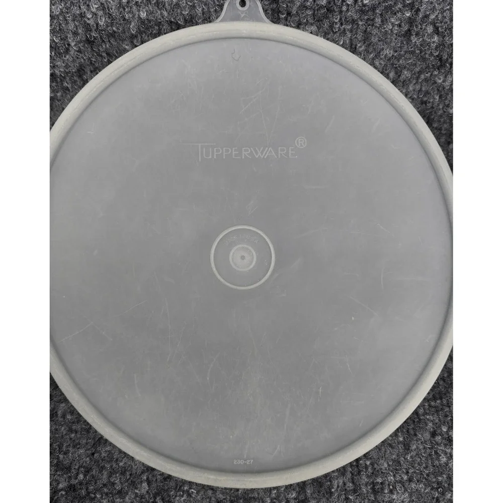 Vtg 70s Tupperware‎ Tortilla Keeper Server 785 Almond Round w/Lid 9